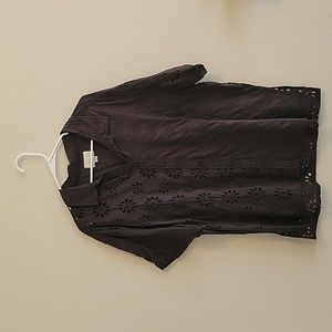 Size XL gray American Eagle short-sleeved button-down shirt